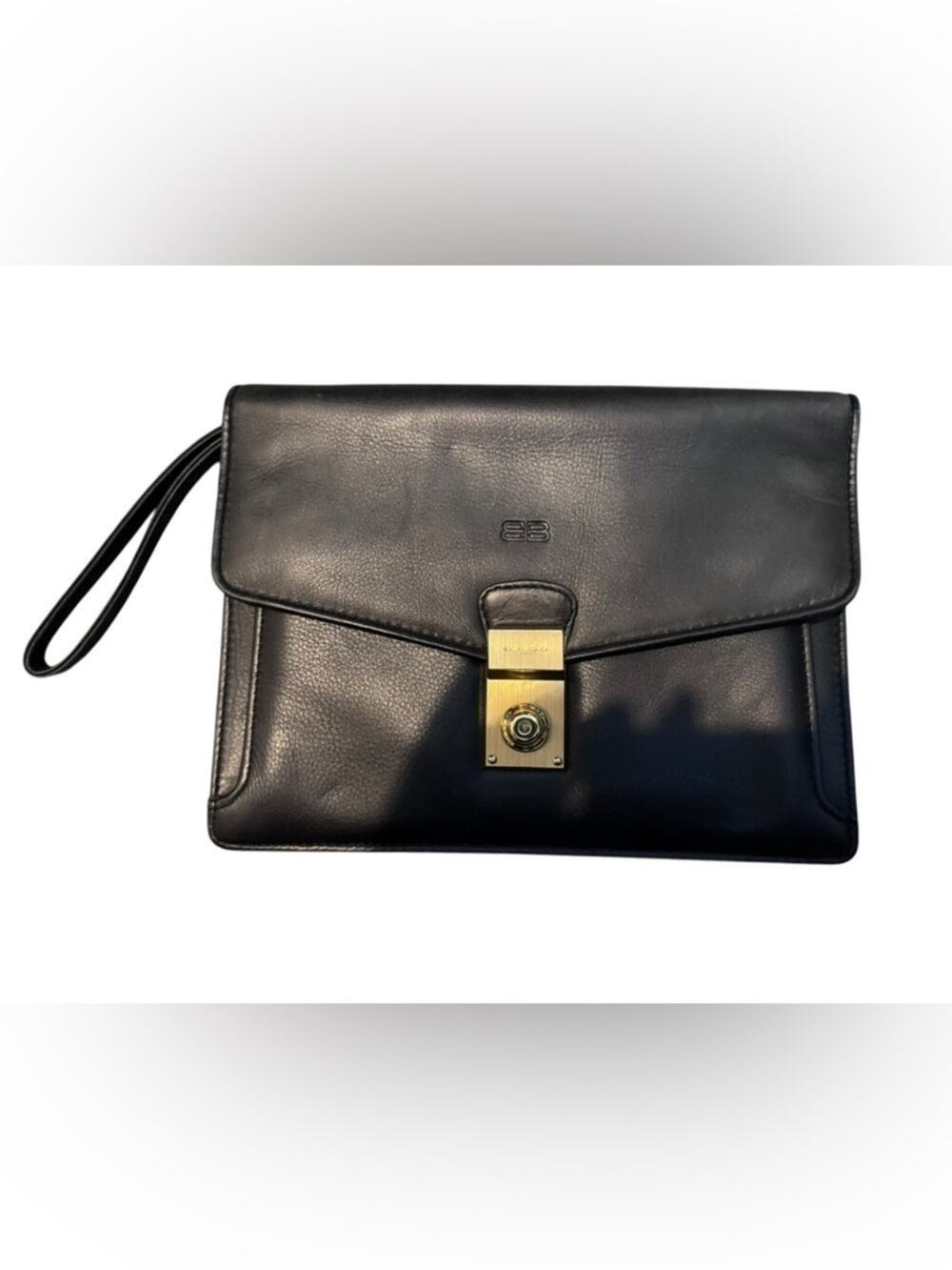 Balenciaga Clutch Bag with Lock & Key